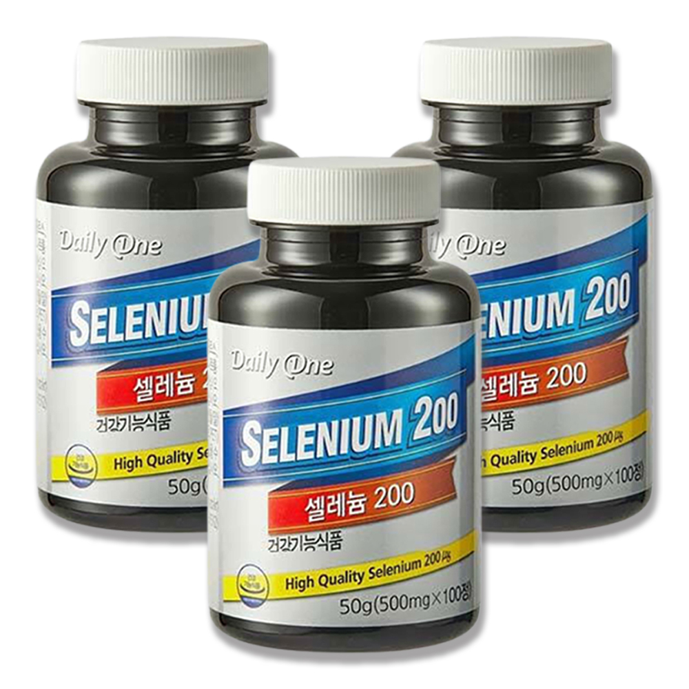 고함량 셀레늄 200 무기셀레늄 고용량 셀레늄 효능 셀렌 세레늄 100정, 3개 - 상품 이미지