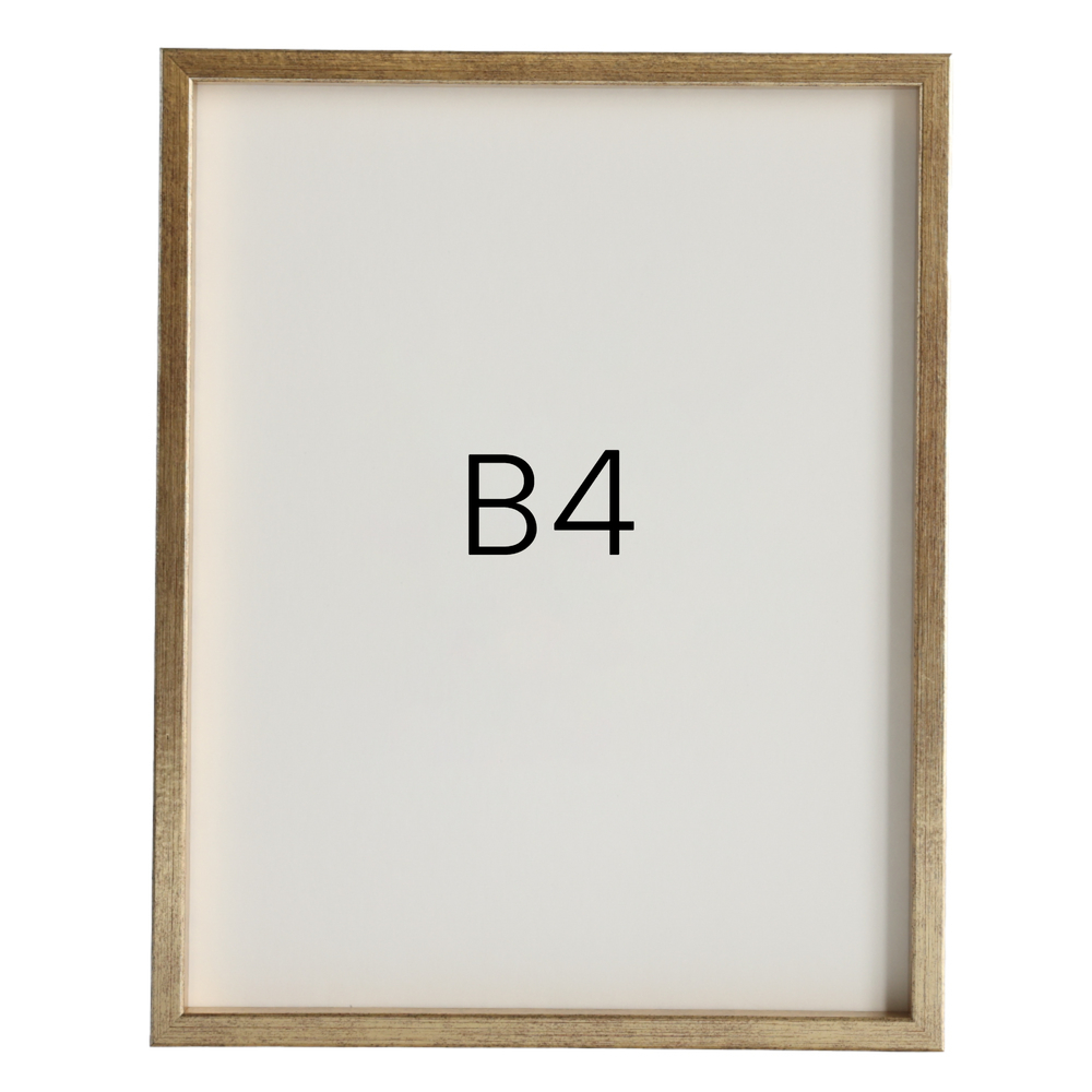 12mm레프 원목액자 우드 웨딩 전시회 맞춤 프레임 틀 B4 257x364mm, 골드 - 메인 이미지