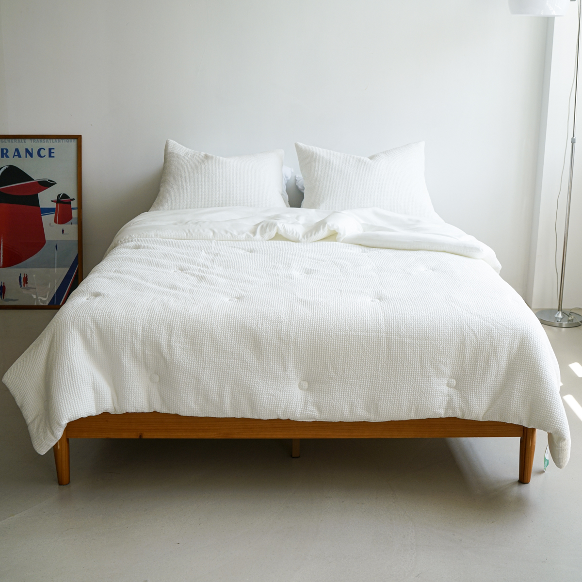 소프넬 모달 와플 차렵이불 사계절 가을이불 화이트, Q(퀸)