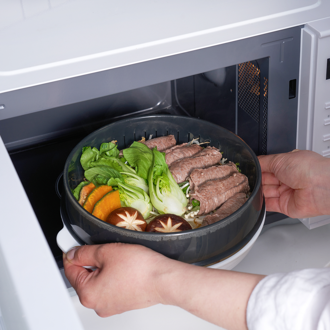 풀무원 무회전 스팀 플랫전자레인지 23L MS23C1FW(스팀볼 포함)