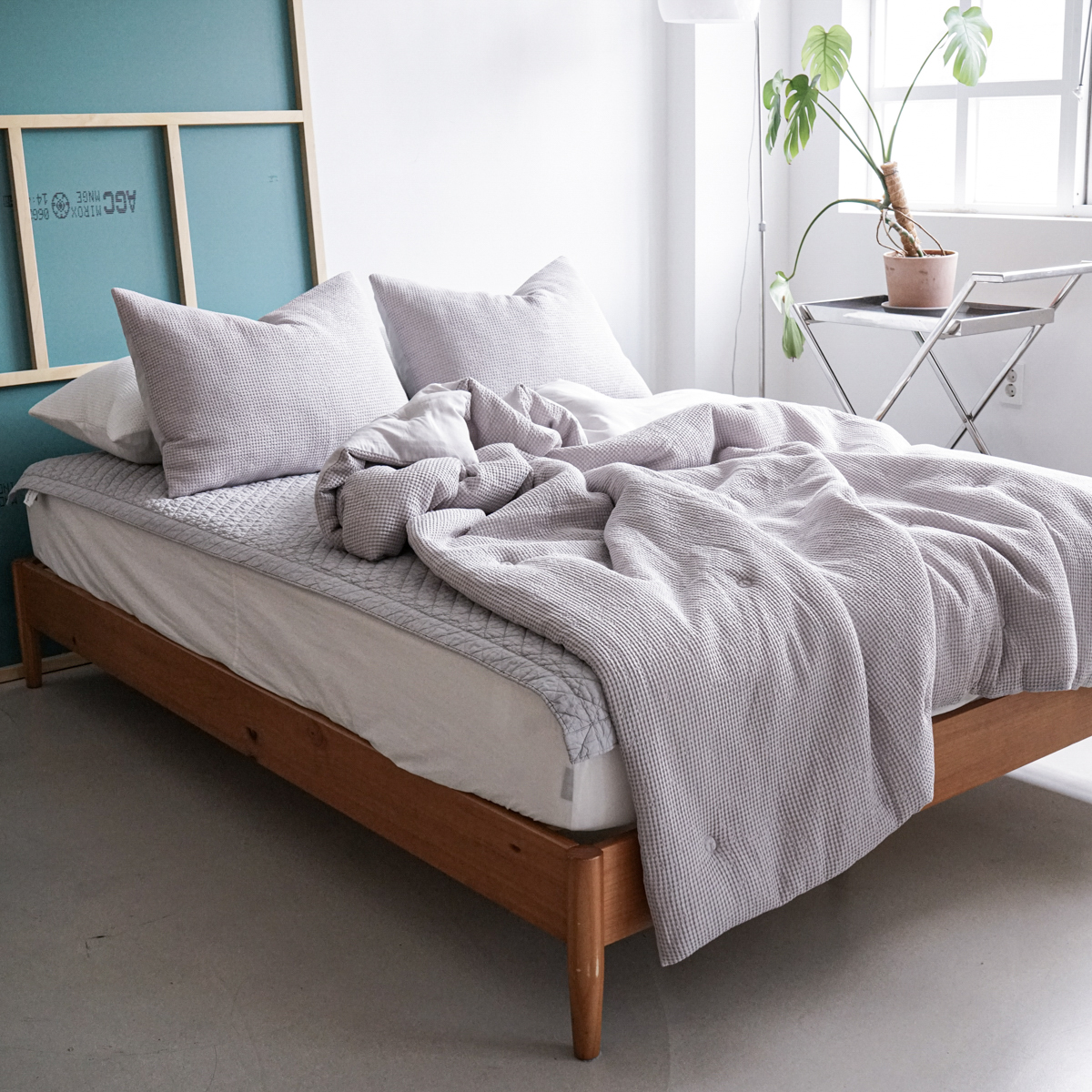 소프넬 모달 와플 차렵이불 사계절 가을이불 그레이, Q(퀸)