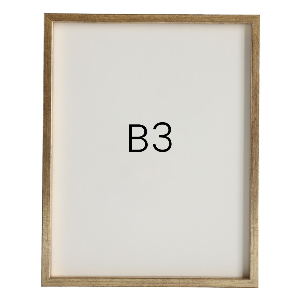 12mm레프 원목액자 우드 웨딩 전시회 맞춤 프레임 틀 B3 364x515mm, 골드 - 메인 이미지