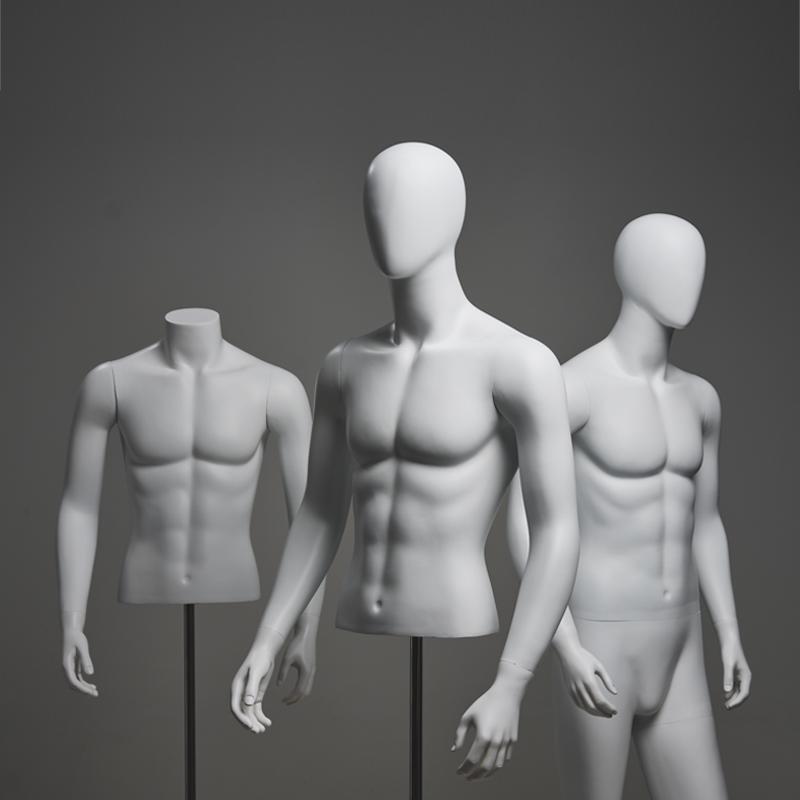전신 마네킹 남자 의류 란제리 마네킨 디스플레이 상반신마네킹 남자마네킹 옷마네킹 MB-3-2-무광 화이트 실버 바닥 - 상세 이미지 3