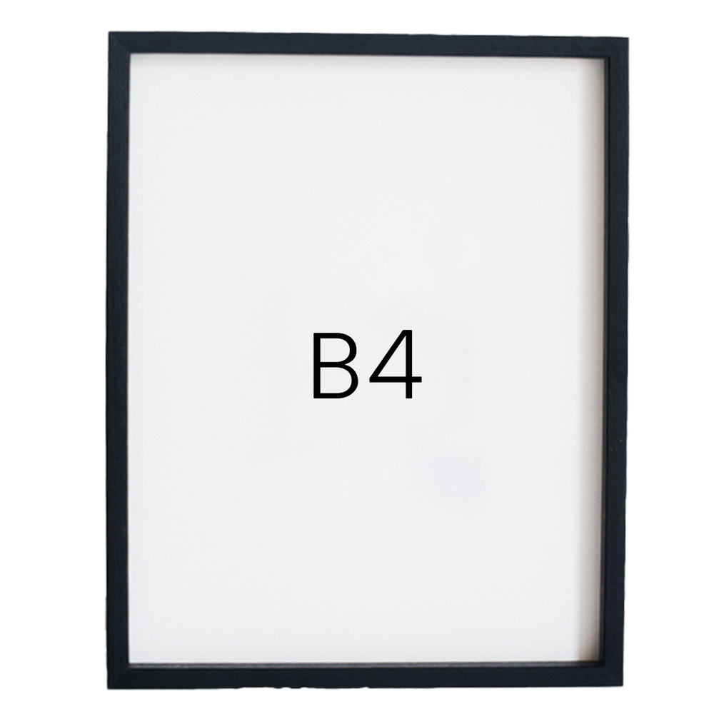 12mm레프 원목액자 우드 웨딩 전시회 맞춤 프레임 틀 B4 257x364mm, 블랙 - 메인 이미지