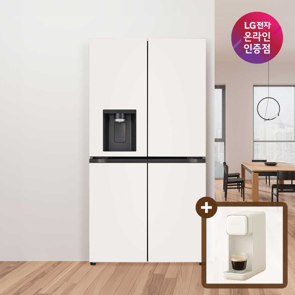 LG 디오스 오브제컬렉션 STEM 얼음정수 냉장고 J825MEE042 크래프트아이스