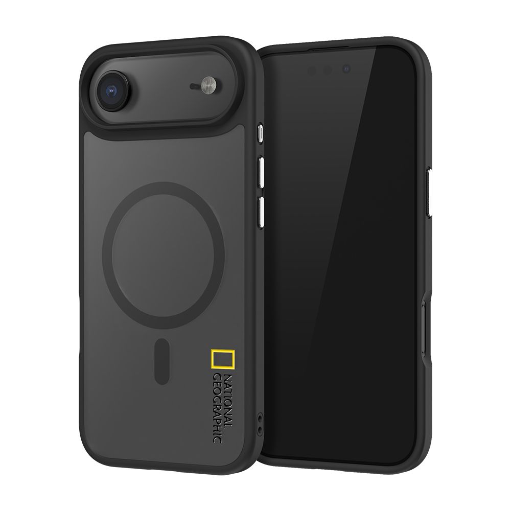 내셔널지오그래픽 맥세이프 매트 클리어 케이스 블랙, 아이폰 에어