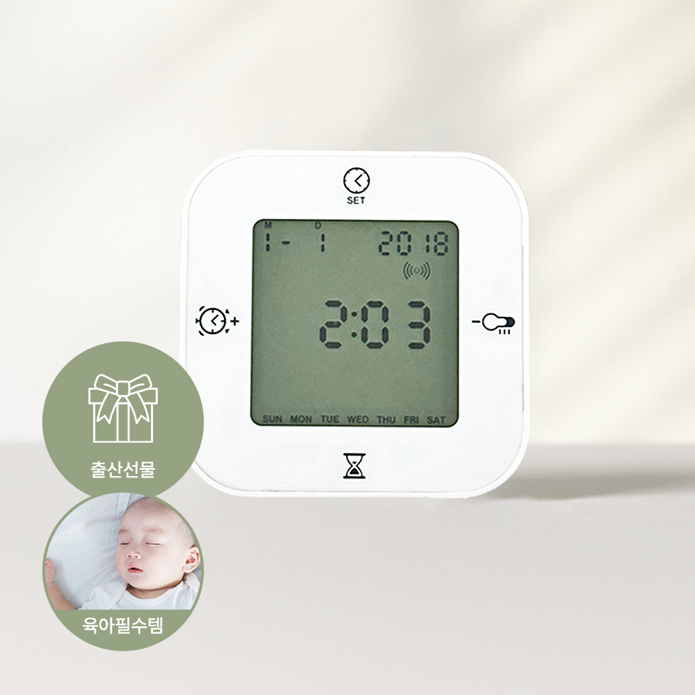 4면회전 다기능 디지털 온습도계 미니 온도계 습도계 시계 실내 냉장고 RTH-001 - 상세 이미지 2