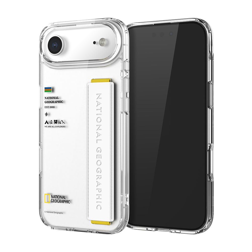 내셔널지오그래픽 스트랩 케이스 투명 화이트, 아이폰 에어