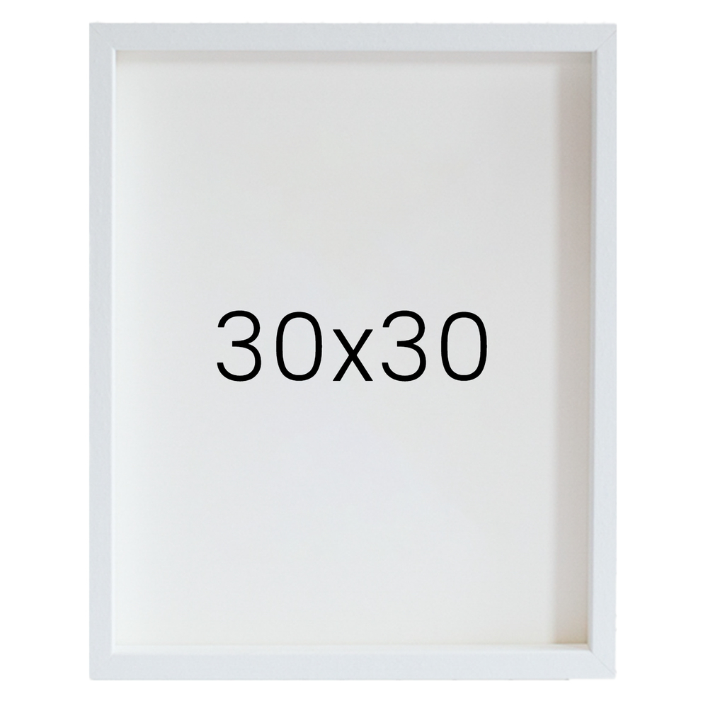 12mm레프 원목액자 우드 웨딩 전시회 맞춤 프레임 틀 30x30 300x300mm, 화이트 - 상품 이미지