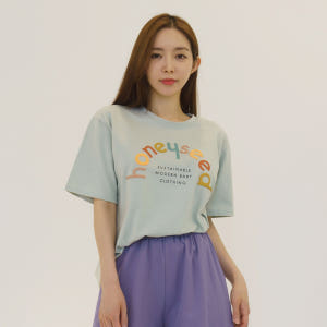 허니엠보 여성 반팔 면티셔츠 루즈핏 이너 여름 데일리룩 착용 후기 | 사이즈/핏 총정리 - 상품 이미지 1