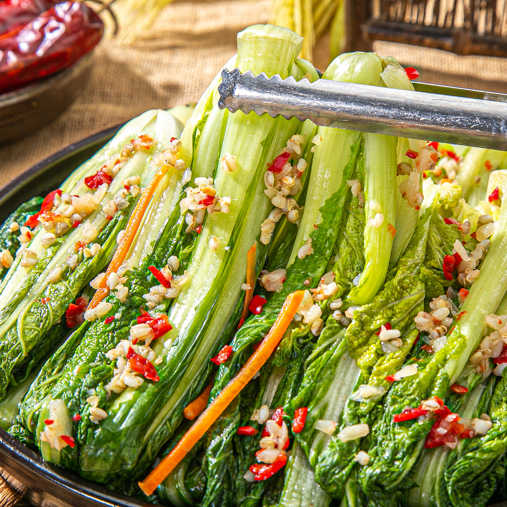 제철밥상 꽁보리 얼갈이 물김치 1kg - 상품 이미지