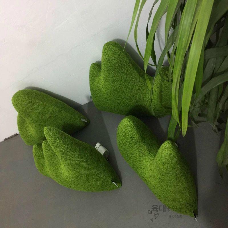 모양 산 쿠션 등받이 소파 녹색 카페 다크그린 1호 38cmx35cm - 상세 이미지 3
