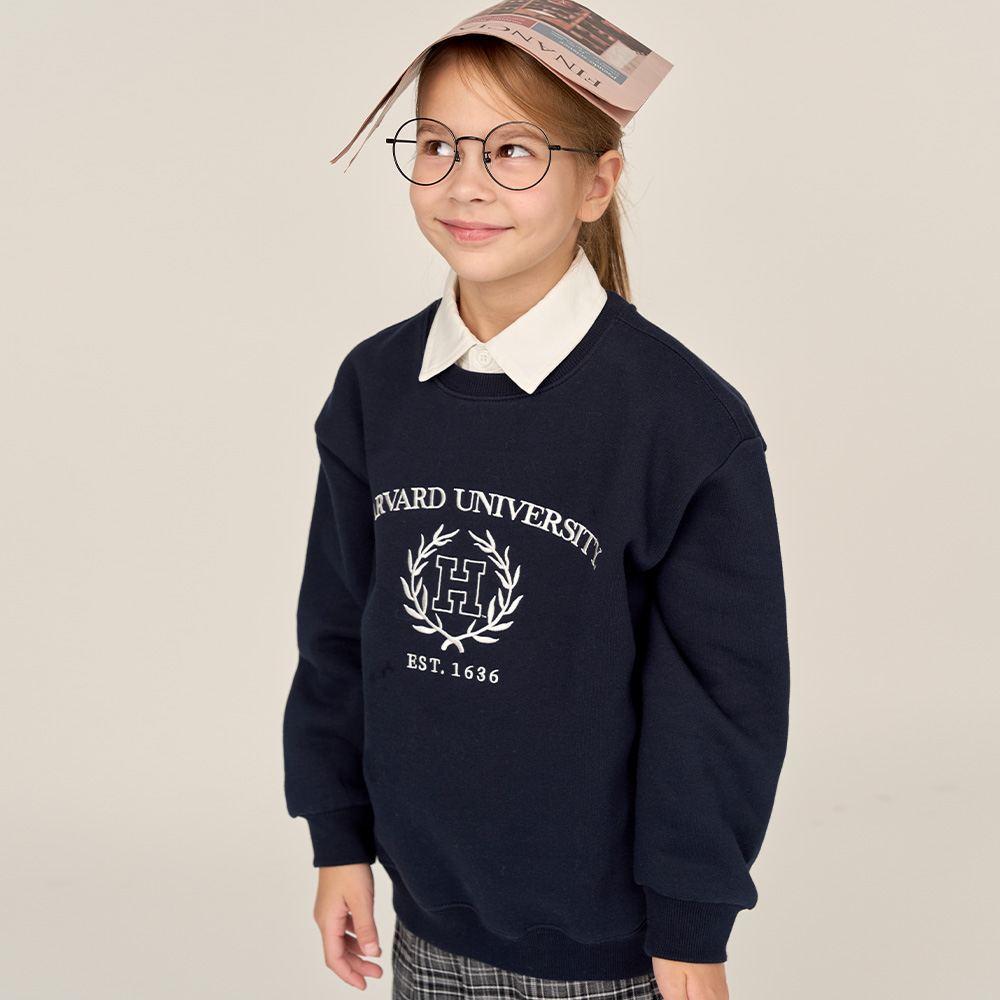 하버드키즈 빅로고 기모 맨투맨_B4W102 - 상세 이미지 2