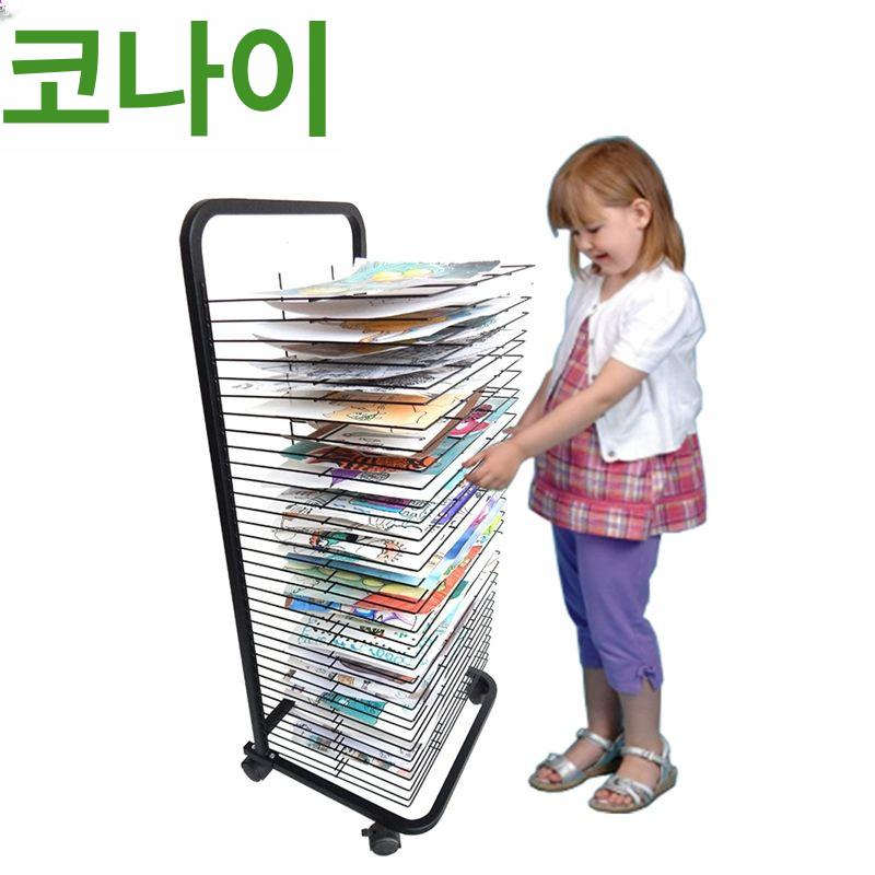 미술 학원 그림 보관대 건조대 화판 작품 수채화 A2AC-M1 20층 간격3.5CM - 상세 이미지 5