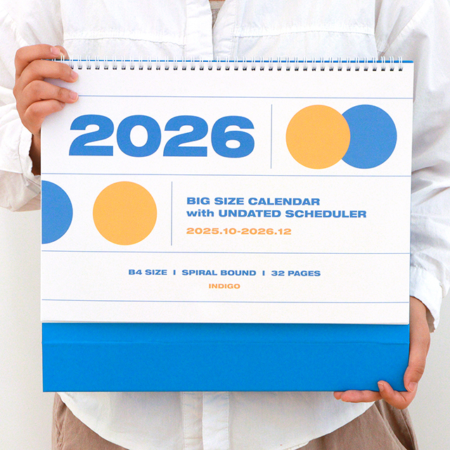 2026 빅캘린더 대형 B4 탁상형 책상 달력 캘린더 - 상품 이미지