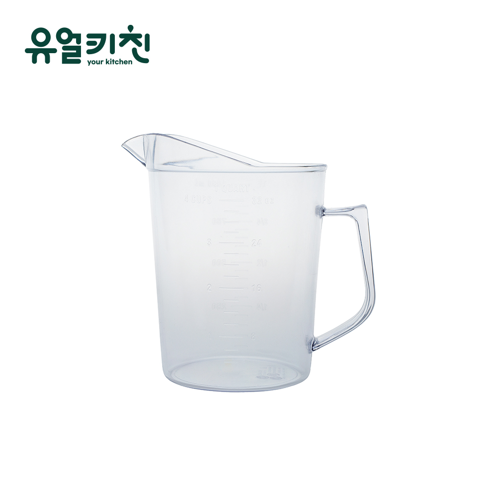 가벼운 플라스틱 계량컵 눈금컵 비커 업소용 1000ml - 상품 이미지