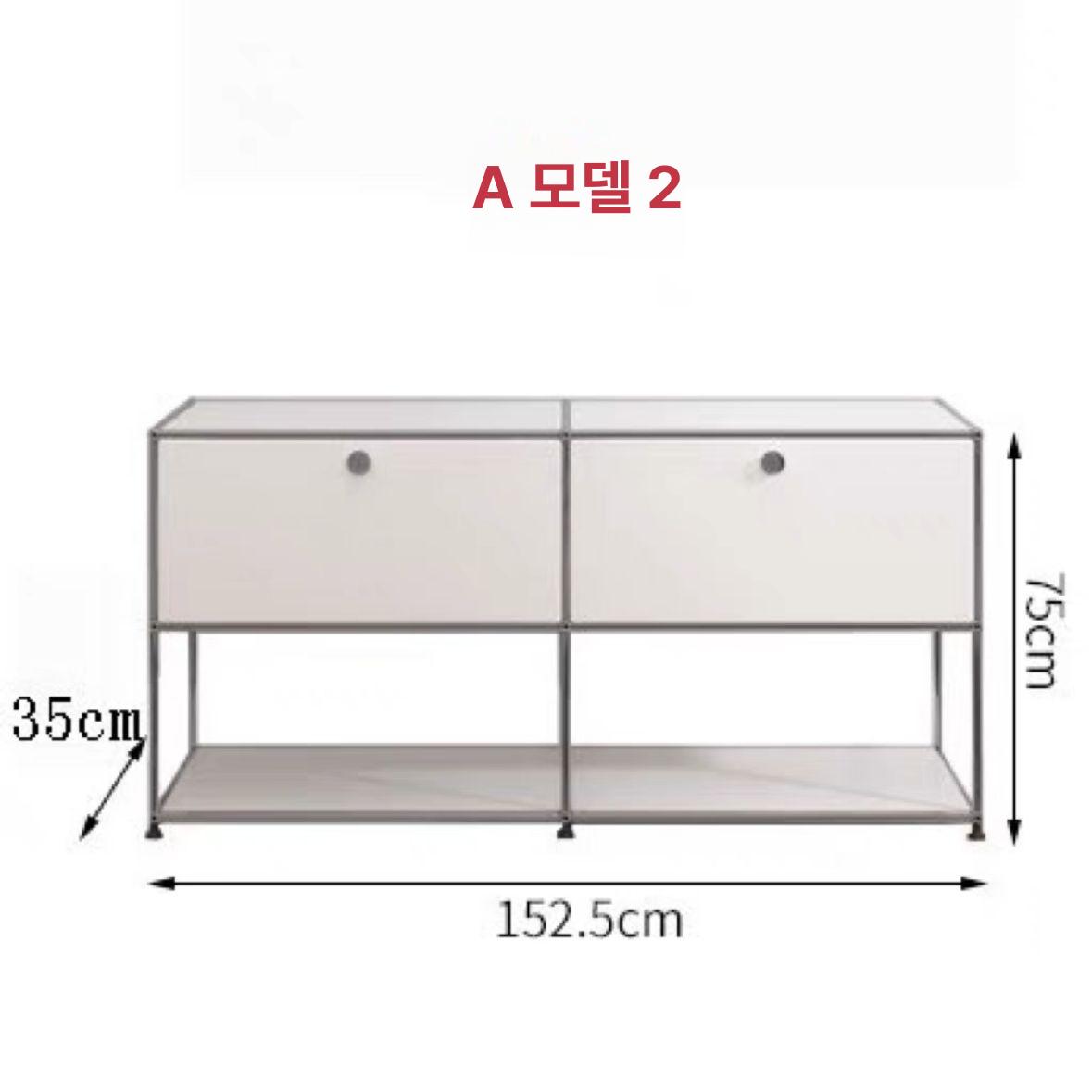 철제 모듈형 수납장 컬러 블록 북선반 거실 책장 가구 인기 스타일 127x37x161 - 상세 이미지 5