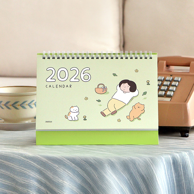 2026 신년달력 귀여운 일상 일러스트 데스크 탁상 캘린더 달력 - 상세 이미지 5