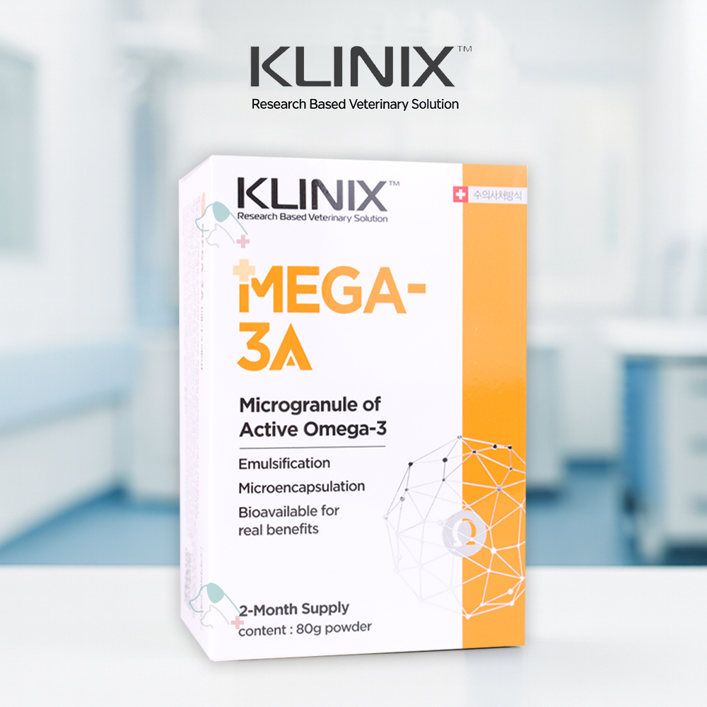 클리닉스 KLINIX 강아지 고양이 메가3A 80g 오메가3 OMEGA-3 수의사 처방 영양제 동물병원 정품 - 상품 이미지