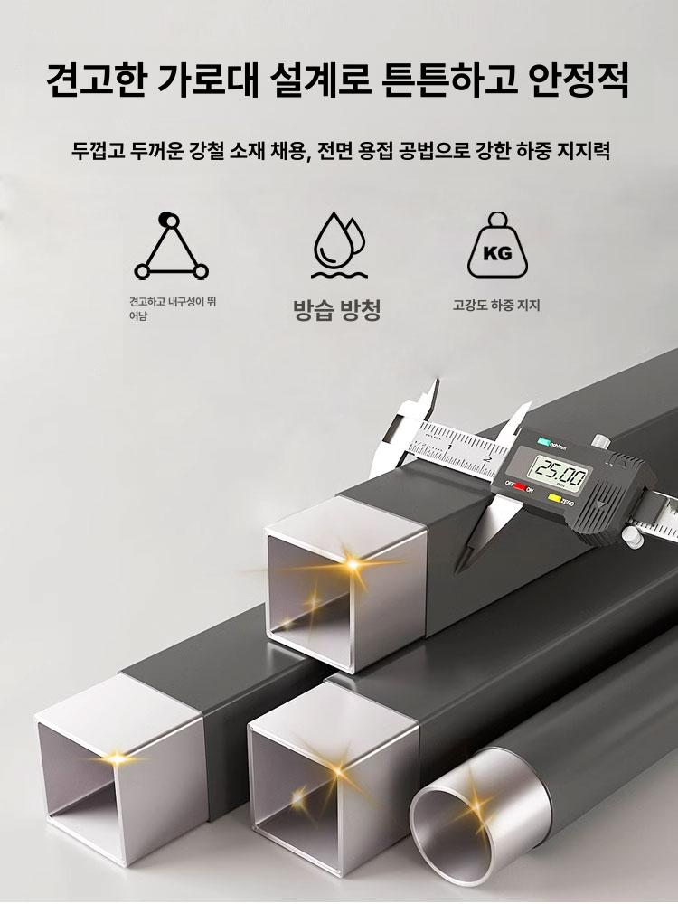 튼튼한 시스템 행거 옷장 선반 전면커버x패브릭 C B 2개 문 - 상세 이미지 3