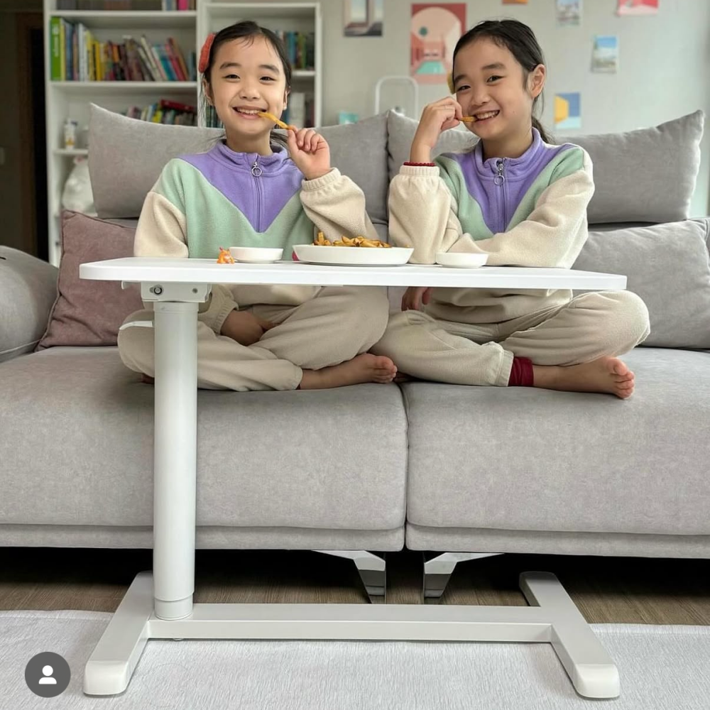 실버채 높이조절 접이식 이동식 소파 쇼파 사이드 테이블 침대 책상 협탁