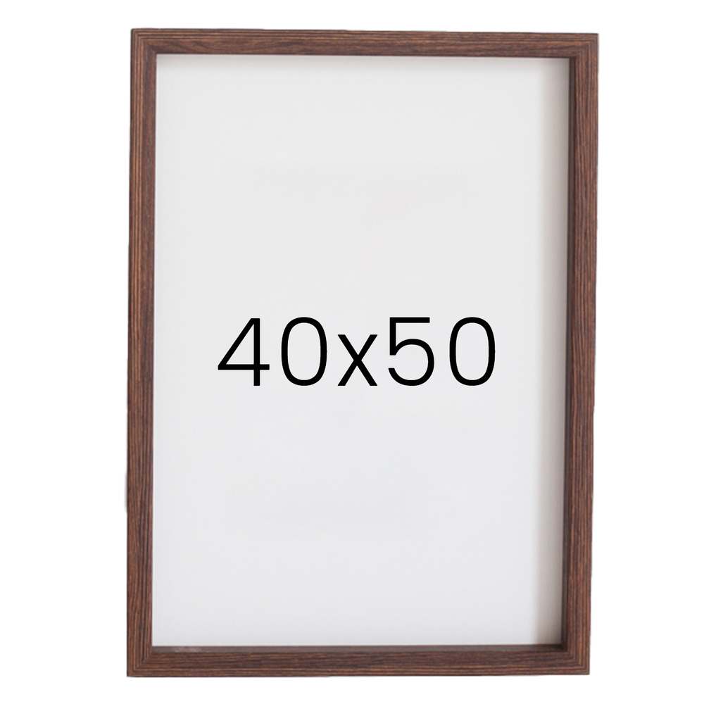12mm레프 원목액자 우드 웨딩 전시회 맞춤 프레임 틀 40x50 400x500mm, 밤색 - 메인 이미지