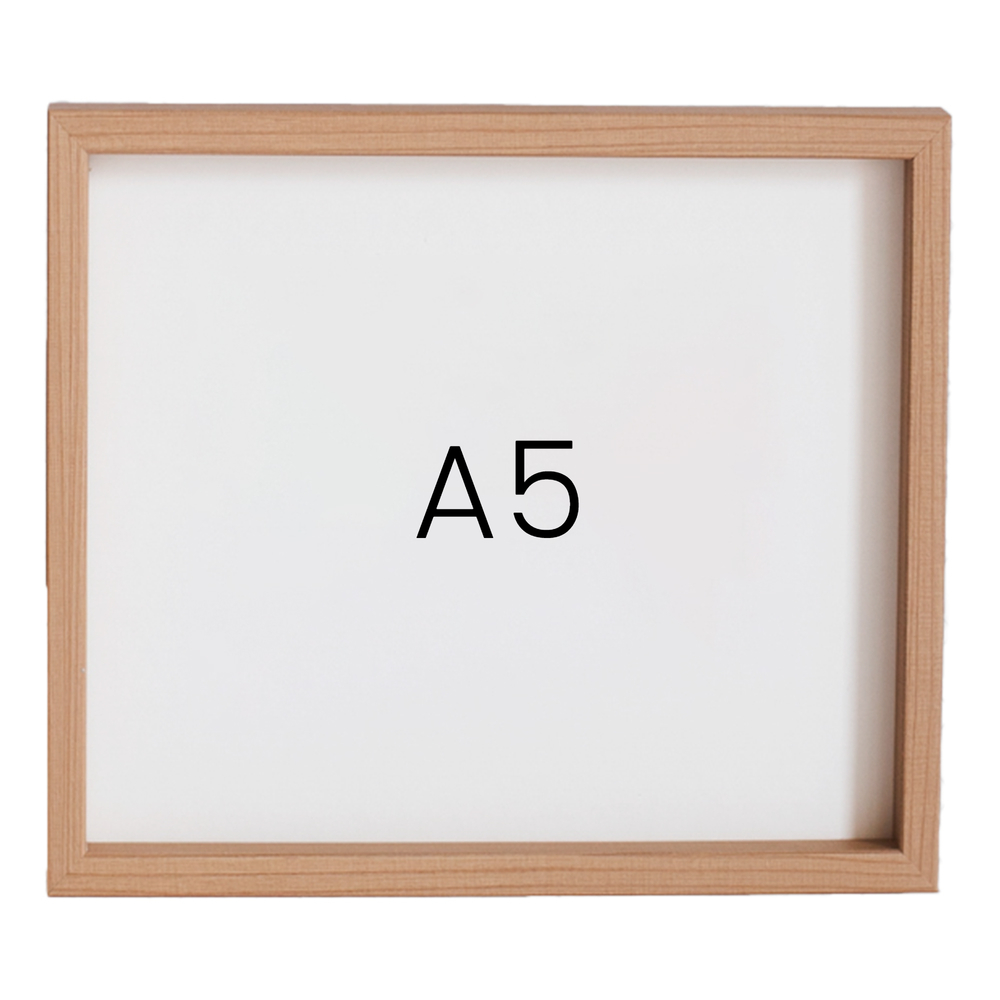 12mm레프 원목액자 우드 웨딩 전시회 맞춤 프레임 틀 A5 148mmx210mm, 내츄럴 - 메인 이미지