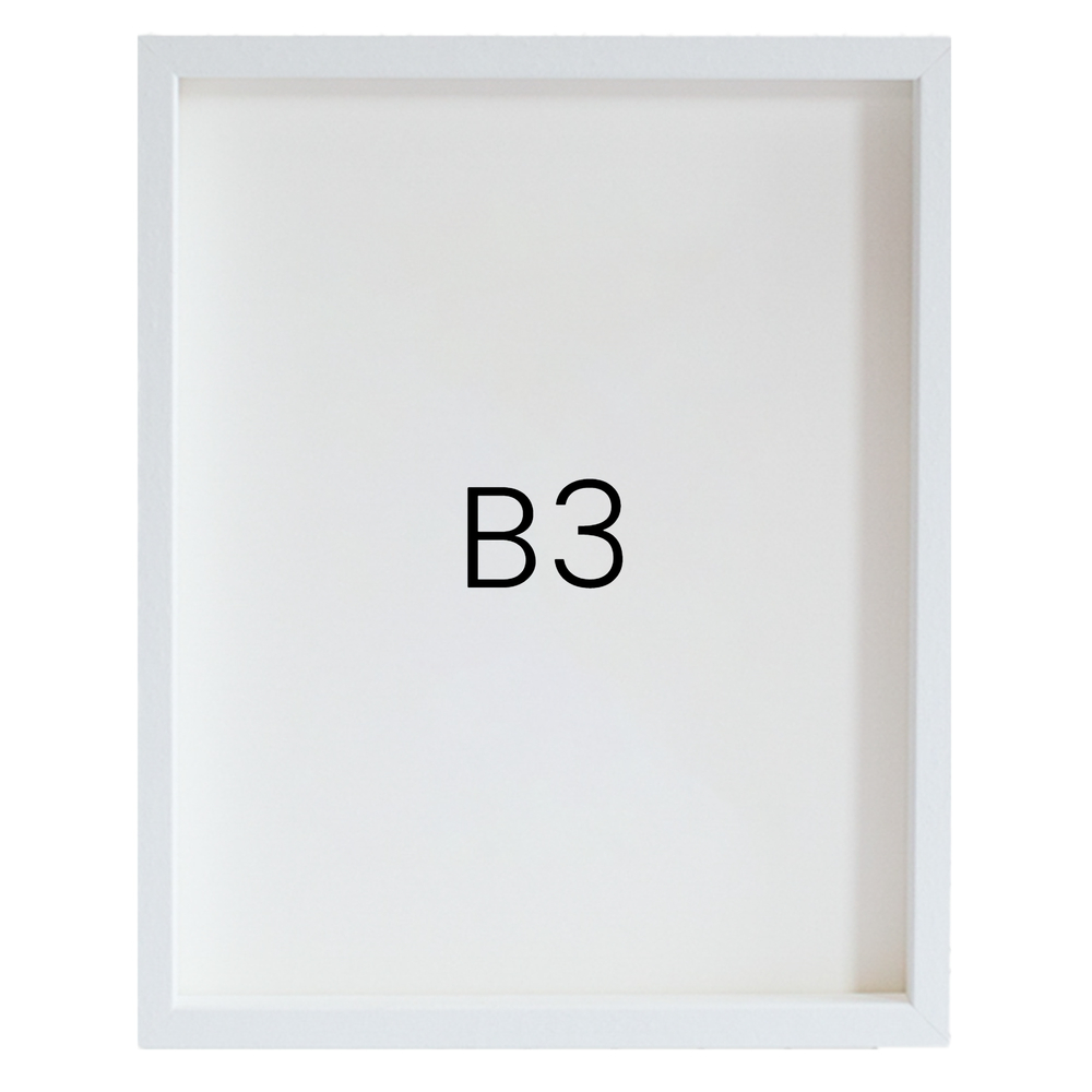12mm레프 원목액자 우드 웨딩 전시회 맞춤 프레임 틀 B3 364x515mm, 화이트 - 메인 이미지