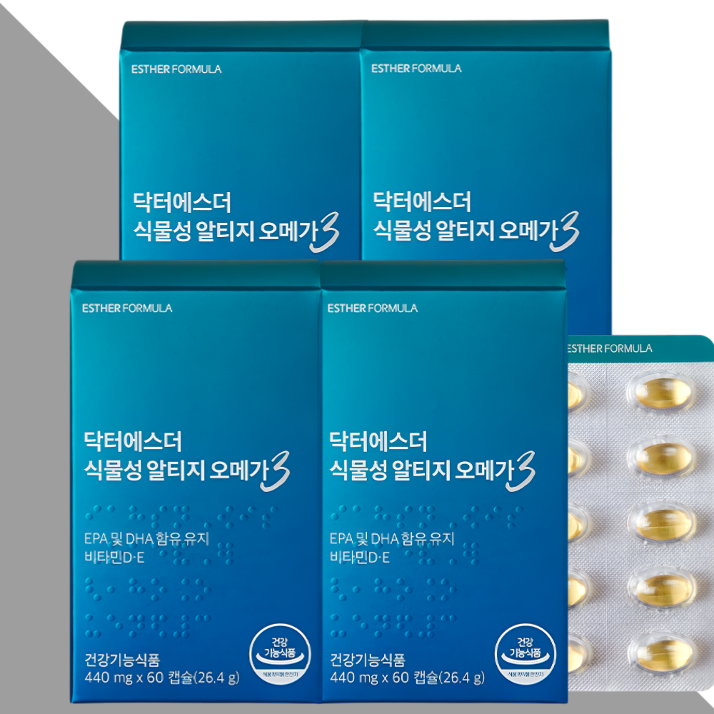 닥터에스더 식물성 알티지 오메가3 여에스터 60캡슐X4개 - 메인 이미지