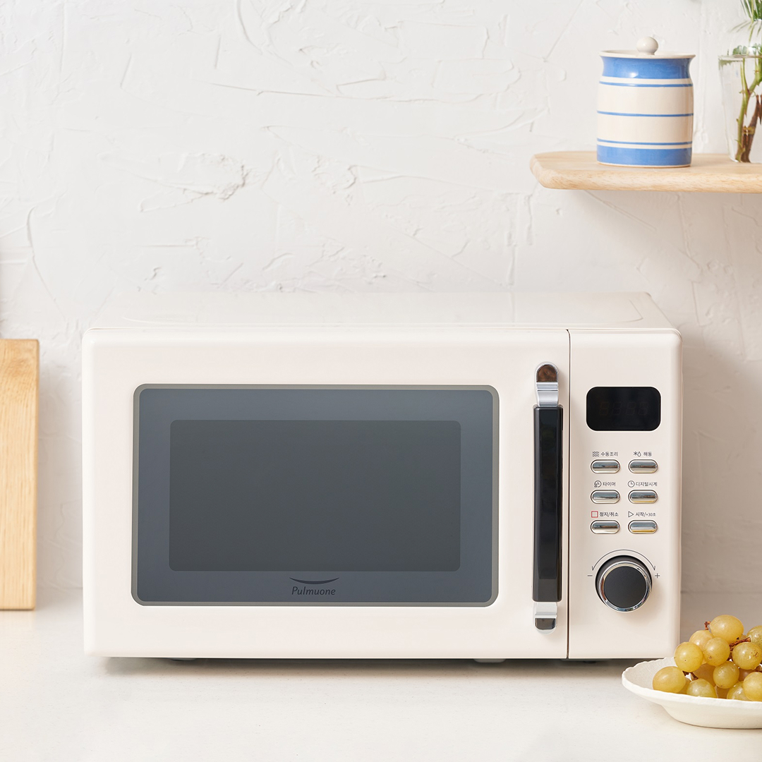 풀무원 레트로 전자식 전자레인지 20L MS20D0TC (크림베이지)