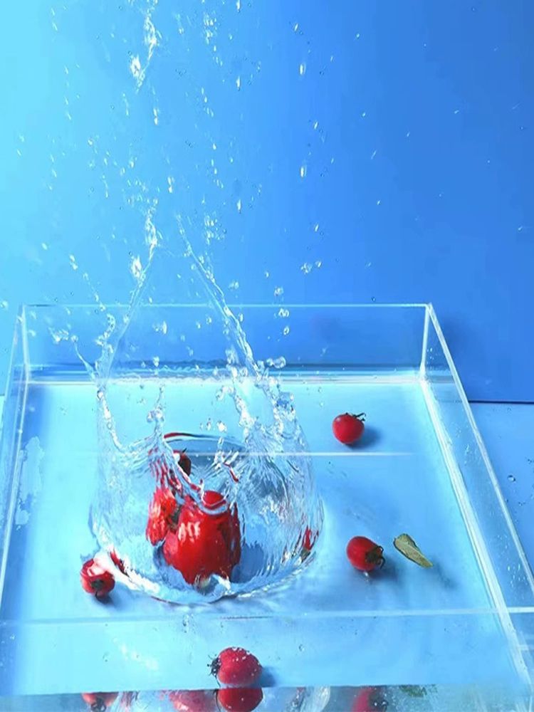 촬영용 아크릴 연출 투명 수조 수중촬영 낮은 초백 접시 고화질 길이 제품 실린더 특수 60x100x5.5cm - 상세 이미지 4