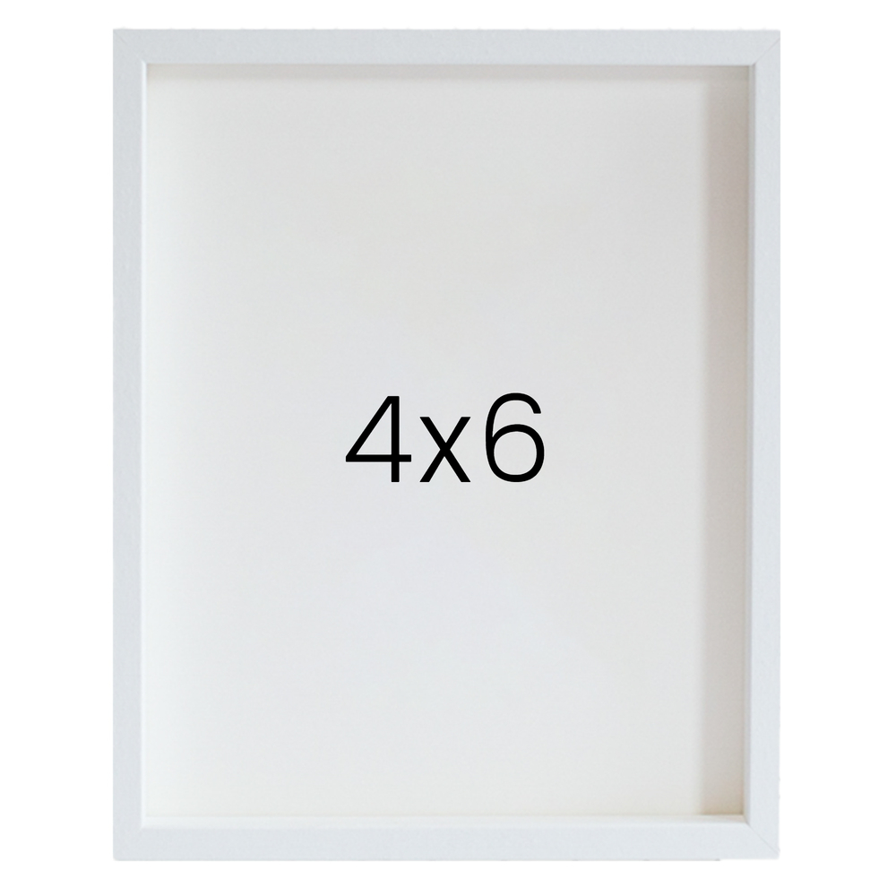 12mm레프 나무액자 사진액자 웨딩 포토테이블 사진인화 탁상 소형 4x6 101x152mm, 화이트 - 메인 이미지
