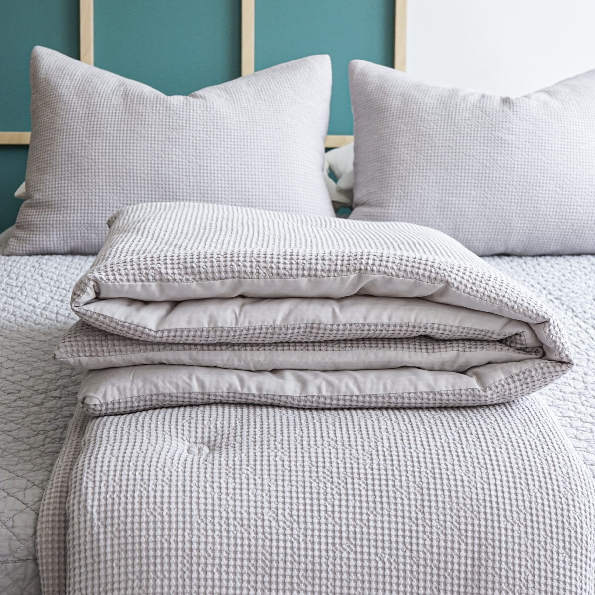 소프넬 모달 와플 차렵이불 사계절 가을이불 그레이, Q(퀸)