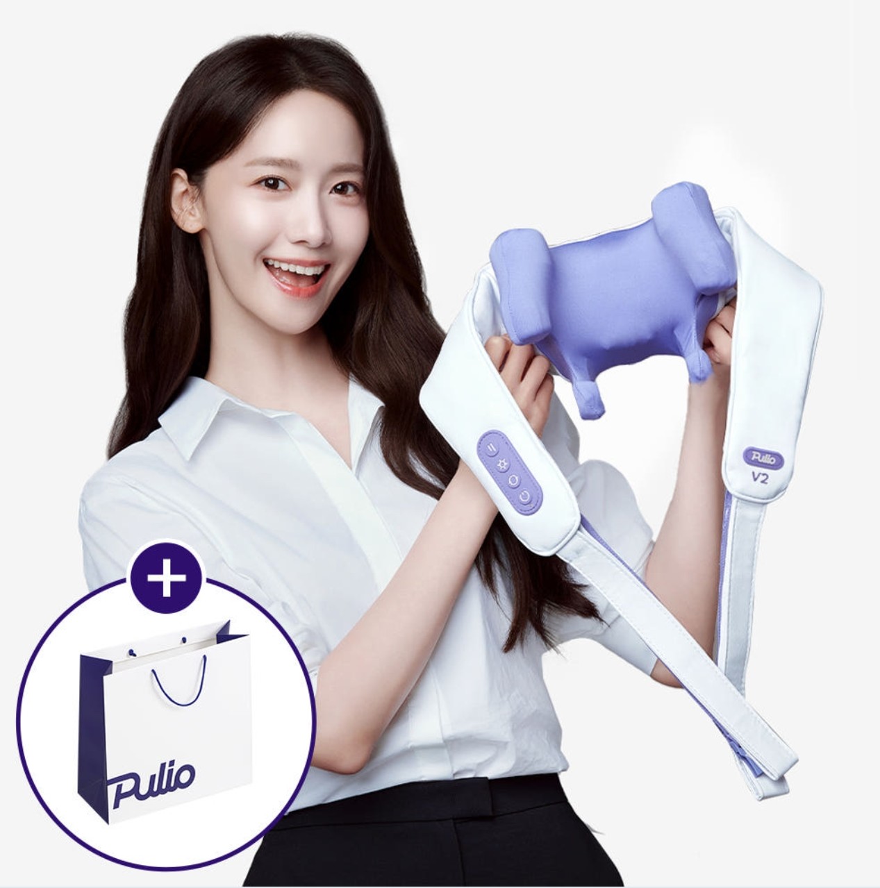 [풀리오본사] [선물SET] 목 어깨 마사지기 V2 + 쇼핑백M