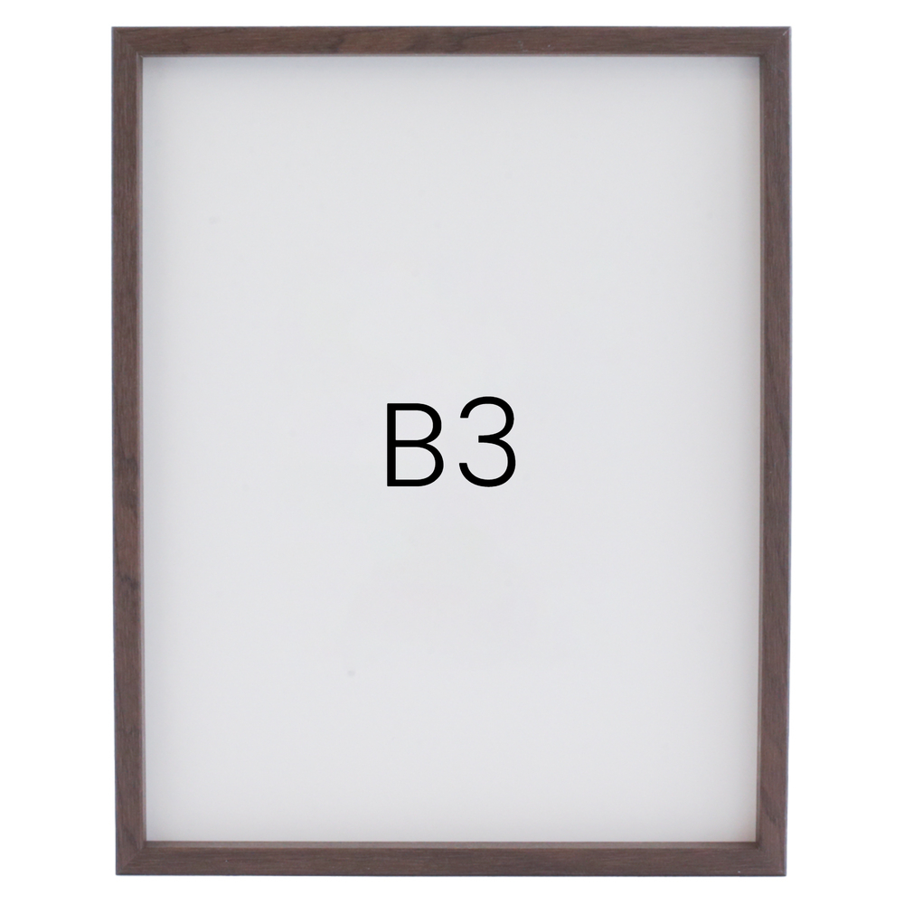 12mm레프 원목액자 우드 웨딩 전시회 맞춤 프레임 틀 B3 364x515mm, 월넛 - 메인 이미지