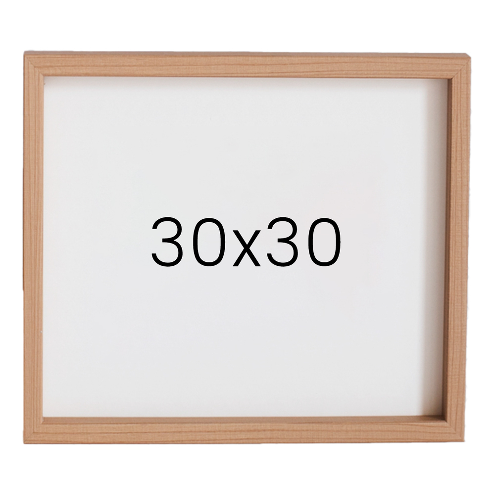 12mm레프 원목액자 우드 웨딩 전시회 맞춤 프레임 틀 30x30 300x300mm, 내츄럴 - 메인 이미지