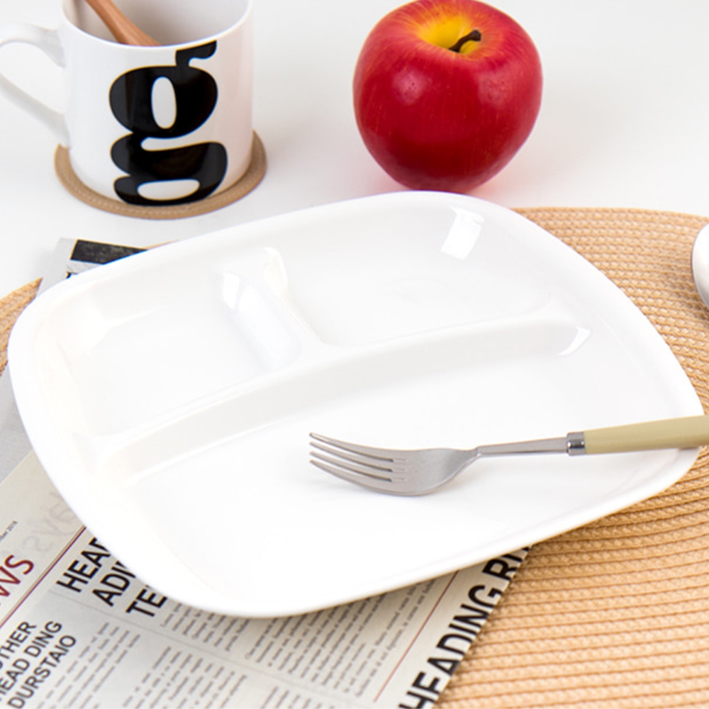 성인식판 가정용 3구 어른 다이어트식판 나눔접시