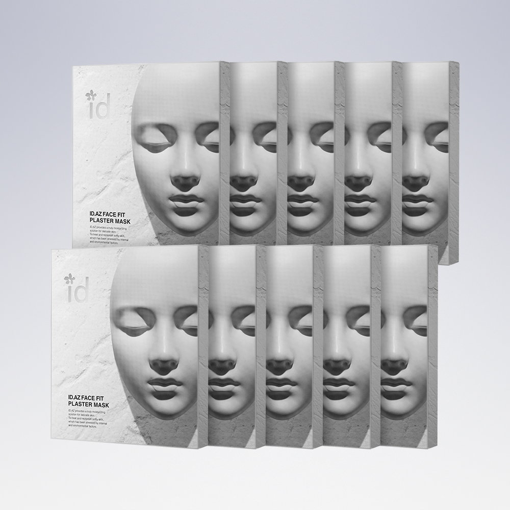 [홈쇼핑 석고팩] 아이디플라코스메틱 페이스핏 플라스터 마스크 10박스(40매) 석고 미백 주름 리프팅 팩