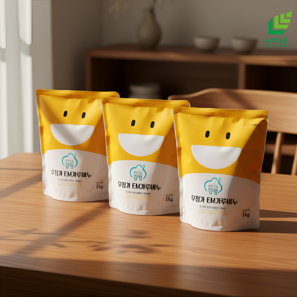 강청 녹색제품 리사이클EM 얼룩 찌든때제거 찬용전용 가루세제 대용량 3kg 드럼 일반 - 메인 이미지