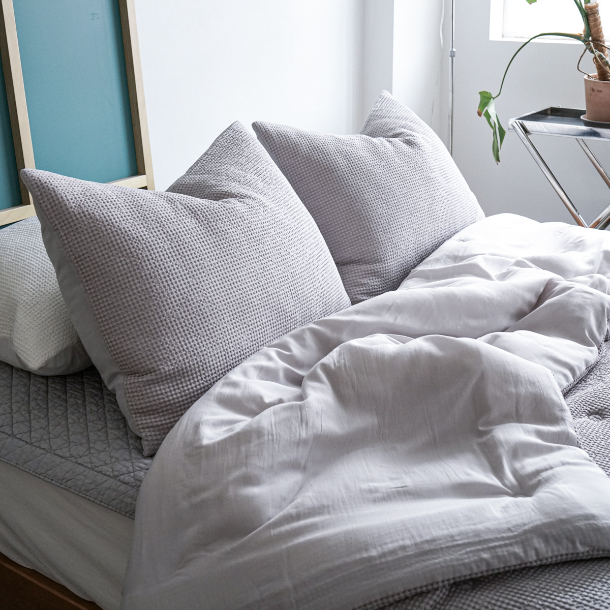 소프넬 모달 와플 차렵이불 사계절 가을이불 그레이, Q(퀸)