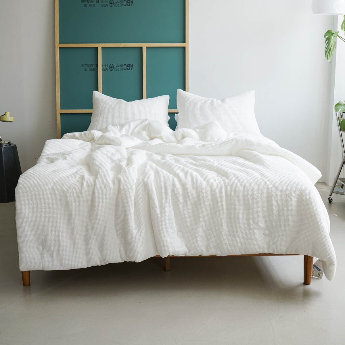 소프넬 모달 와플 차렵이불 사계절 가을이불 화이트, Q(퀸)