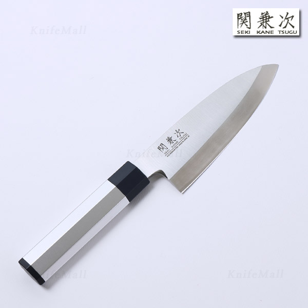 일본 세키카네쓰구 데바 생선회칼 15cm, 7각 알루미늄손잡이, 1개 - 상세 이미지 2
