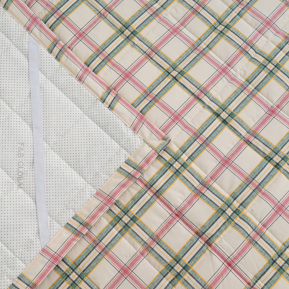 나라데코 체크 소프트워싱 먼지없는 사계절 밴딩 침대패드 SS