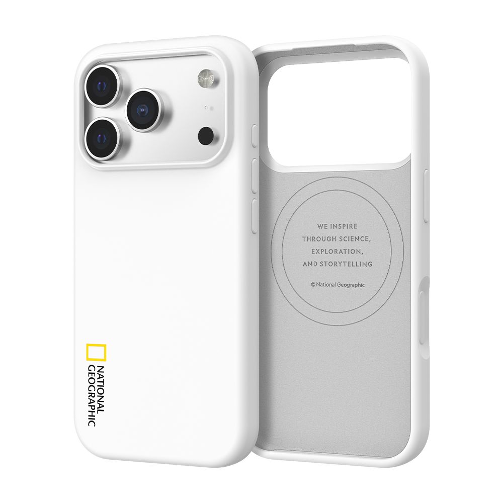 내셔널지오그래픽 맥세이프 실리콘 케이스 화이트, 아이폰17 프로