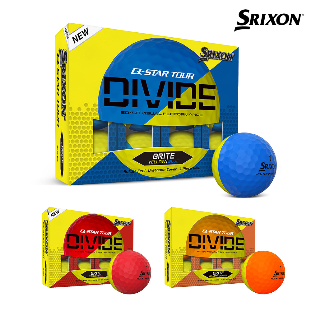 던롭코리아 스릭슨 Q-STAR 큐스타 투어 5 디바이드 우레탄 반반 3피스 골프공