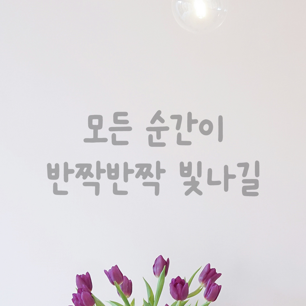 귀여운 손글씨 레터링 스티커 모든 순간이 반짝반짝 빛나길 검정S 18x7.5cm - 상세 이미지 3