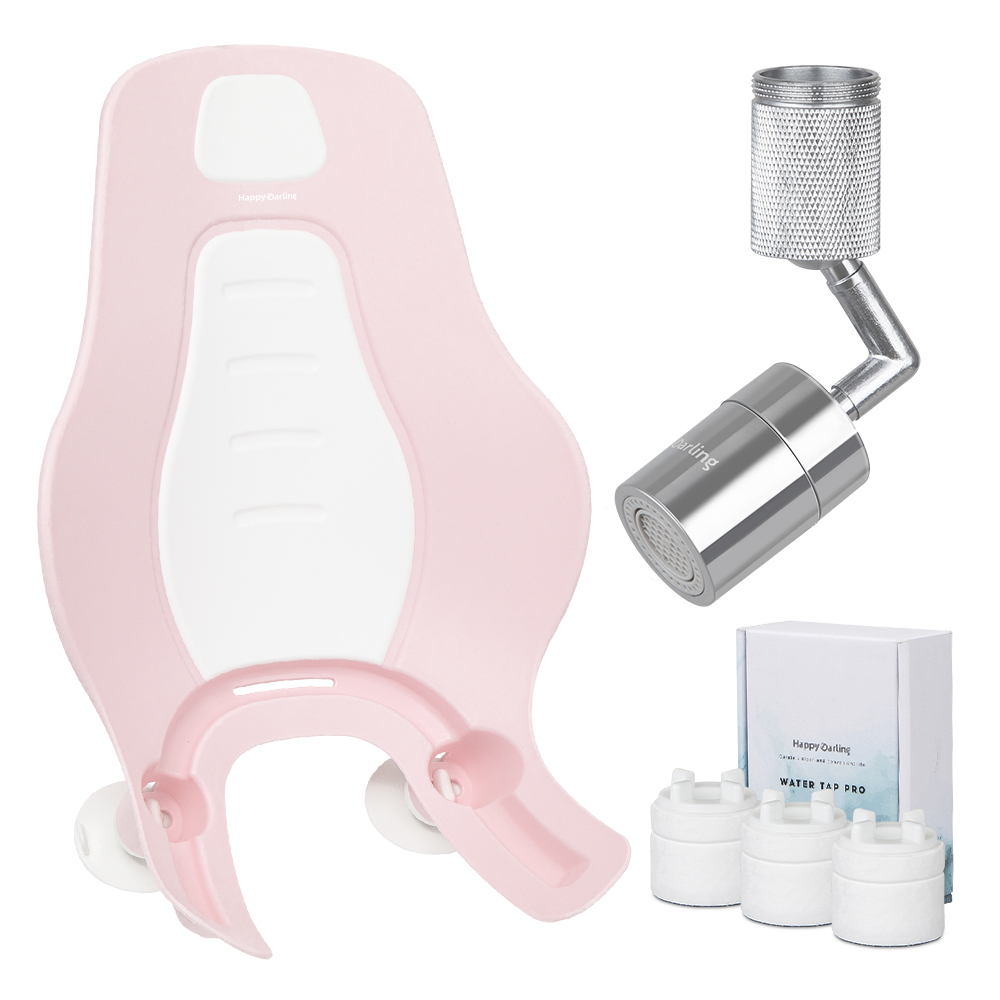 해피달링 아기 수전 세면대 워터탭 프로 720도 연장 탭 수도꼭지 + 애기 비데