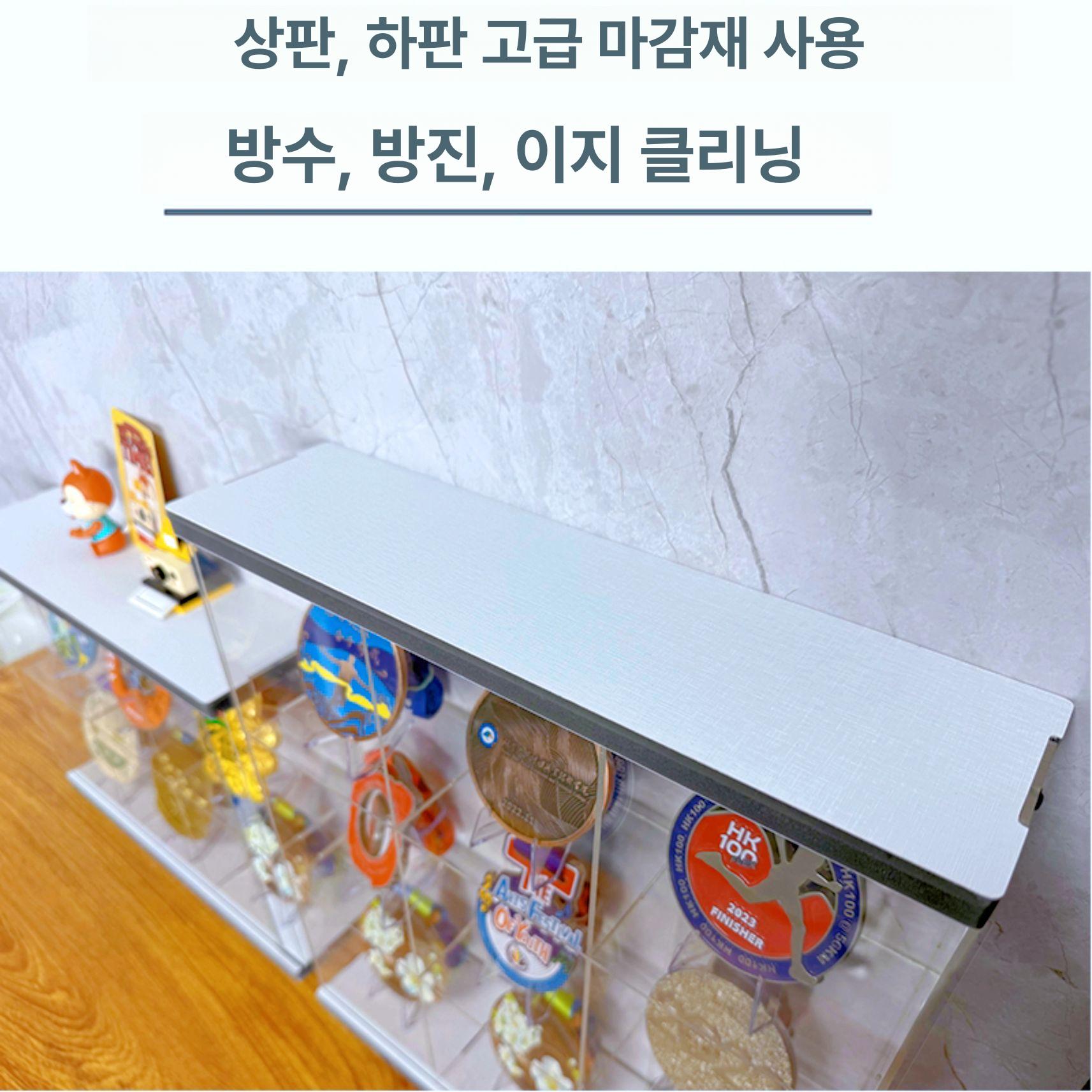 투명 메달 보관함 아크릴 진열 수집 디스플레이 전시 마라톤 정리함 소품 훈장 거치대 수납함 6칸 일반형 - 상세 이미지 3