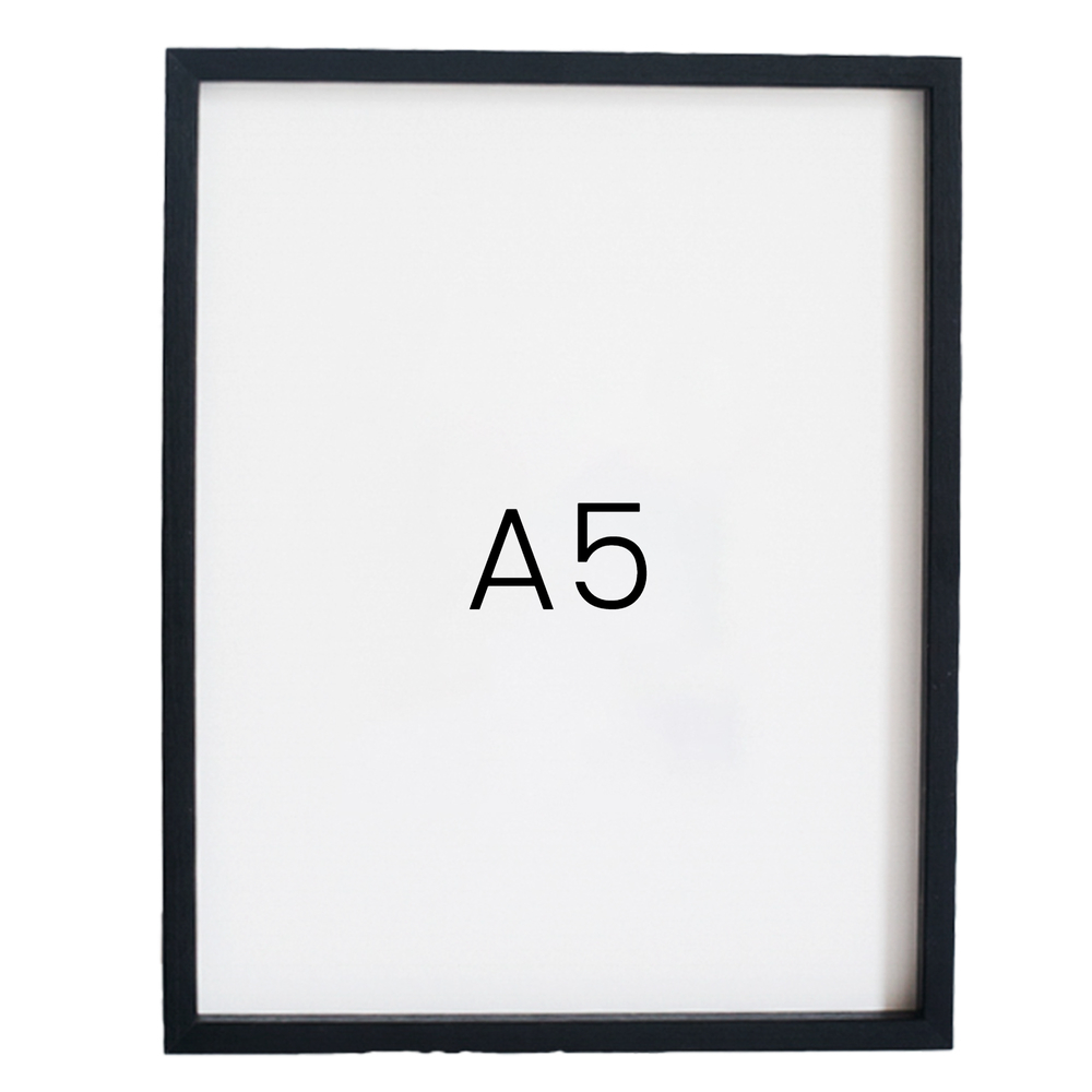 12mm레프 원목액자 우드 웨딩 전시회 맞춤 프레임 틀 A5 148mmx210mm, 블랙 - 메인 이미지