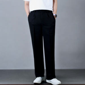남자 슬랙스 정장바지 남성 스판 와이드 빅사이즈 9부 기지 하객룩 기모 ... 착용 후기 | 사이즈/핏 총정리 - 상품 이미지 3